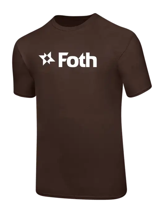 Ring Spun Dark Brown 4.5 oz T-Shirt w/Foth Logo