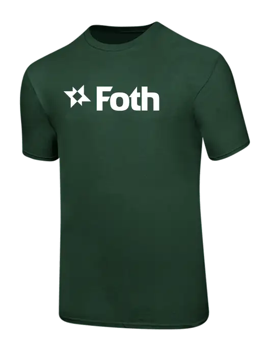 Ring Spun Forest Green 4.5 oz T-Shirt w/Foth Logo