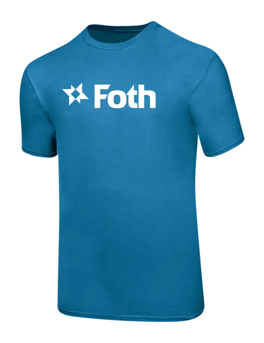 Ring Spun Sapphire 4.5 oz T-Shirt w/Foth Logo