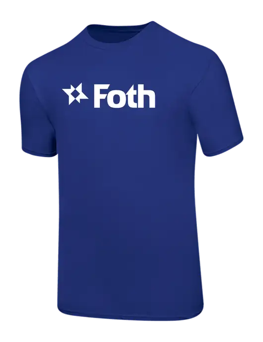 Ring Spun Royal 4.5 oz T-Shirt w/Foth Logo