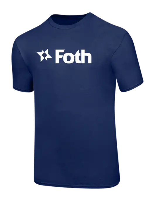 Ring Spun Navy 4.5 oz T-Shirt w/Foth Logo