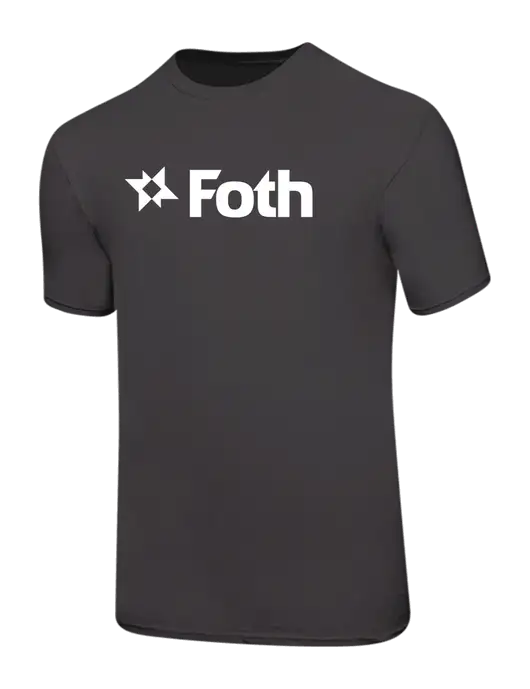 Ring Spun Charcoal 4.5 oz T-Shirt w/Foth Logo