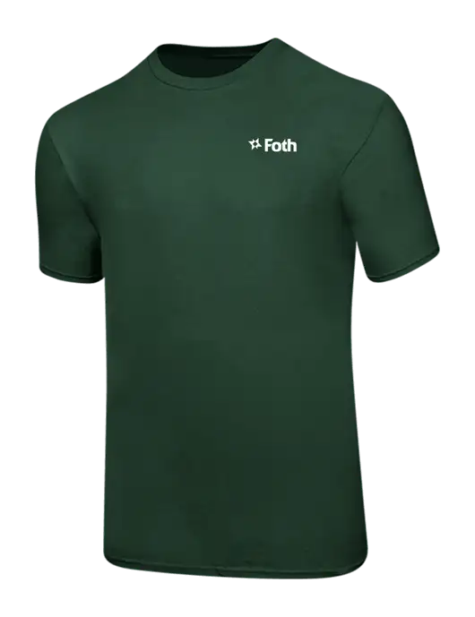 Ring Spun Forest Green 4.5 oz T-Shirt w/Foth Logo