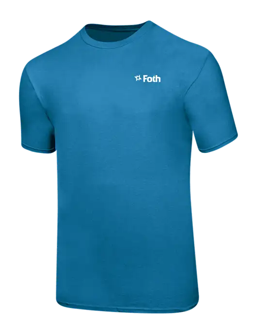 Ring Spun Sapphire 4.5 oz T-Shirt w/Foth Logo