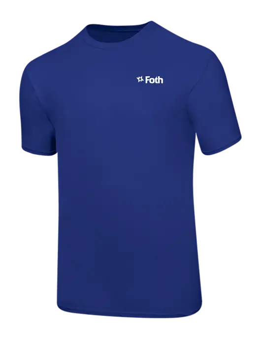 Ring Spun Royal 4.5 oz T-Shirt w/Foth Logo