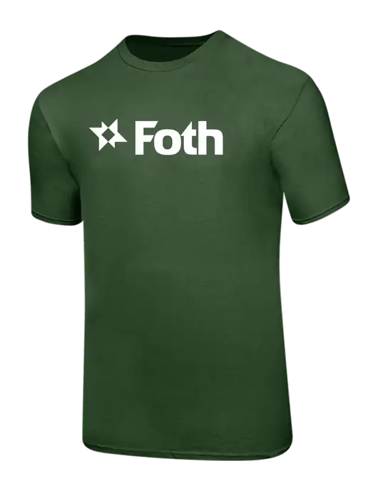 Ring Spun Dark Olive 4.5 oz T-Shirt w/Foth Logo