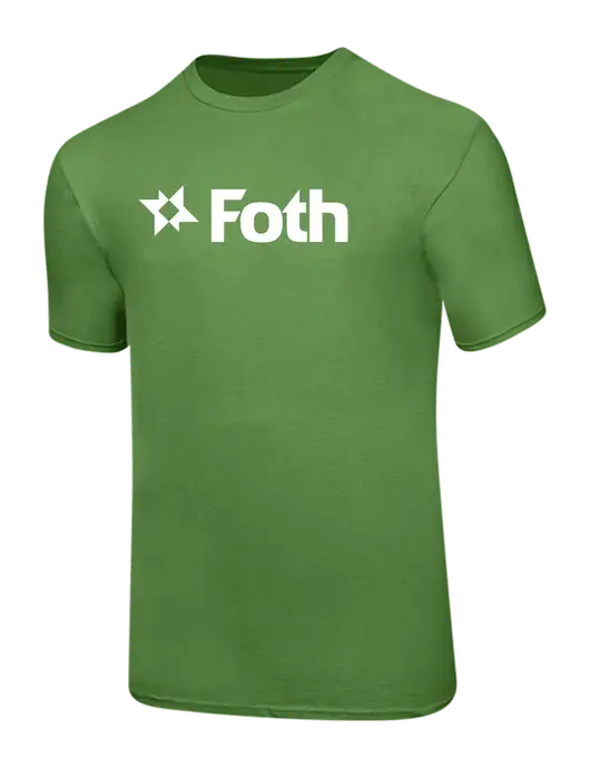 Ring Spun Light Olive 4.5 oz T-Shirt w/Foth Logo