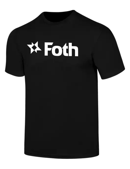 Simply Soft Black 4.5oz  Poly/Combed Ring Spun Cotton T-Shirt w/Foth Logo