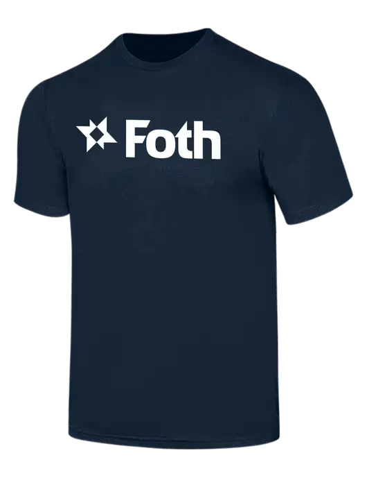 Simply Soft Navy 4.5oz  Poly/Combed Ring Spun Cotton T-Shirt w/Foth Logo
