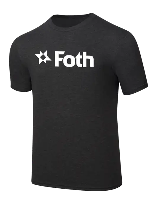 Simply Soft Black Frost 4.5oz  Poly/Combed Ring Spun Cotton T-Shirt w/Foth Logo