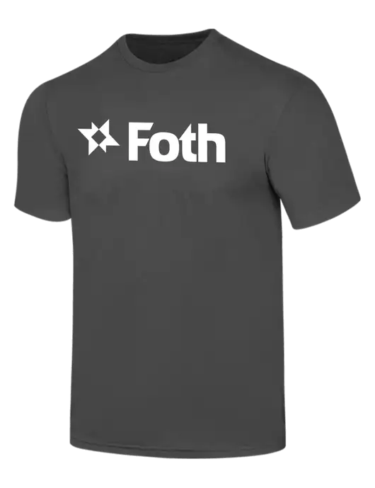 Simply Soft Charcoal 4.5oz  Poly/Combed Ring Spun Cotton T-Shirt w/Foth Logo