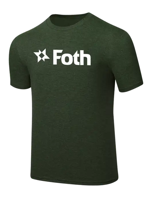 Simply Soft Heathered Forest Green 4.5oz  Poly/Combed Ring Spun Cotton T-Shirt w/Foth Logo