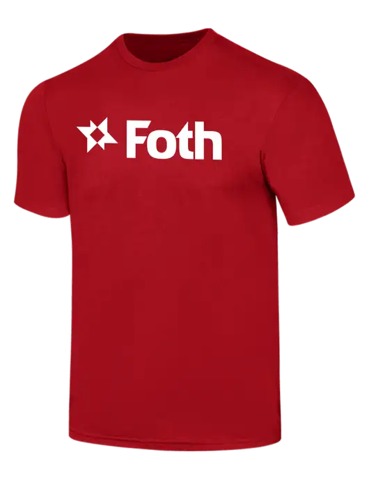 Simply Soft Red 4.5oz  Poly/Combed Ring Spun Cotton T-Shirt w/Foth Logo