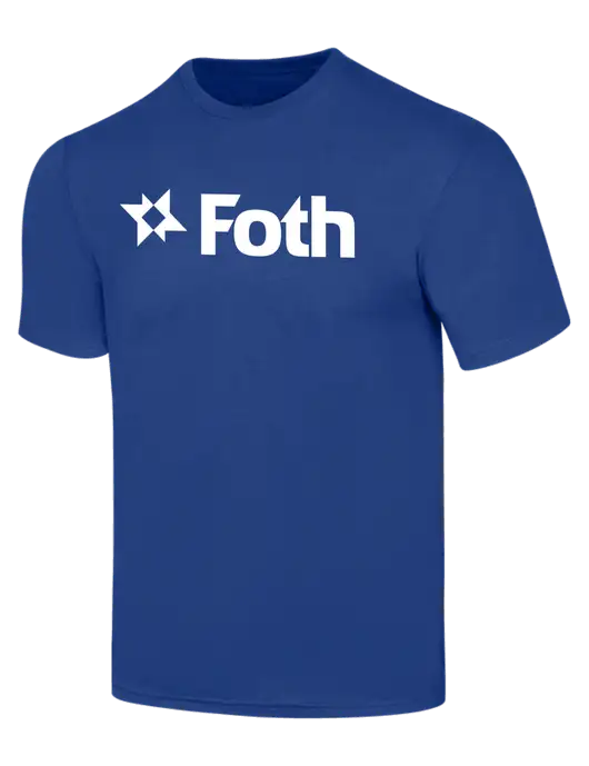 Simply Soft Dark Royal 4.5oz  Poly/Combed Ring Spun Cotton T-Shirt w/Foth Logo