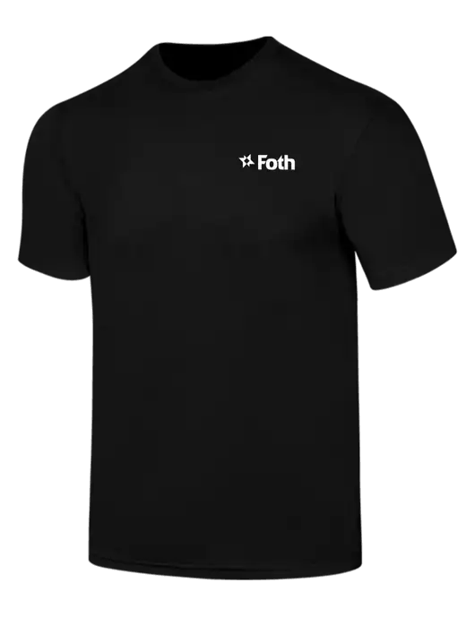 Simply Soft Black 4.5oz  Poly/Combed Ring Spun Cotton T-Shirt w/Foth Logo