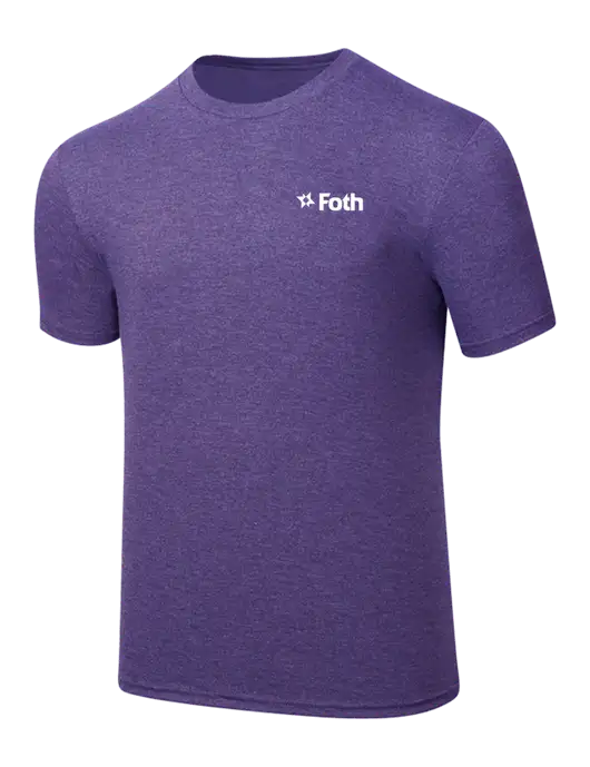 Simply Soft Purple Frost 4.5oz  Poly/Combed Ring Spun Cotton T-Shirt w/Foth Logo