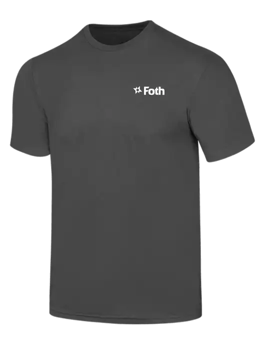 Simply Soft Charcoal 4.5oz  Poly/Combed Ring Spun Cotton T-Shirt w/Foth Logo