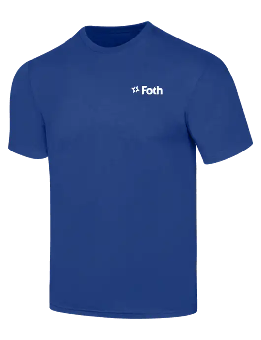 Simply Soft Dark Royal 4.5oz  Poly/Combed Ring Spun Cotton T-Shirt w/Foth Logo