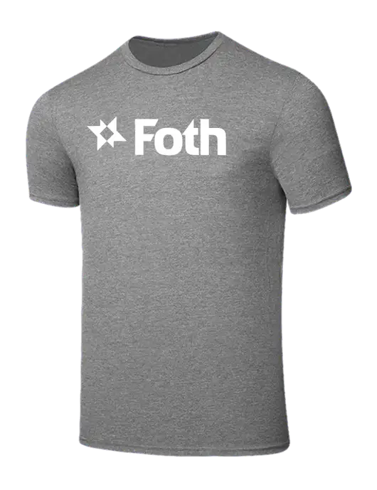 Seriously Soft Grey Frost T-Shirt w/Foth Logo