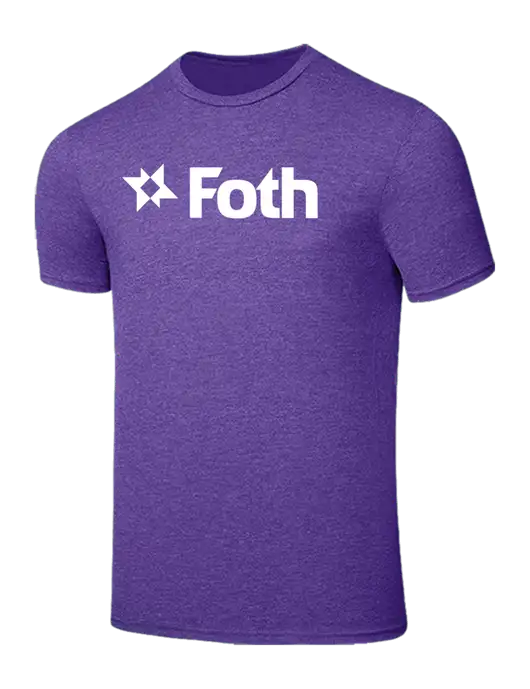 Seriously Soft Heathered Purple T-Shirt w/Foth Logo