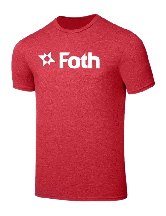 Seriously Soft Heathered Red T-Shirt w/Foth Logo