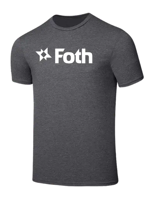 Seriously Soft Heathered Charcoal T-Shirt w/Foth Logo