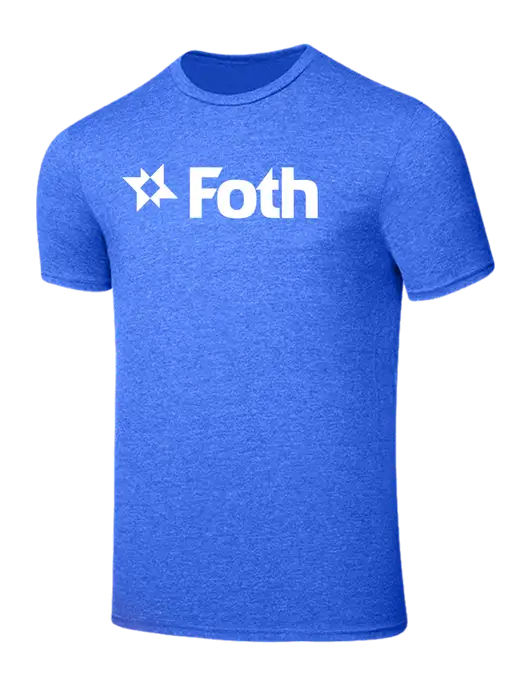 Seriously Soft Royal Frost T-Shirt w/Foth Logo