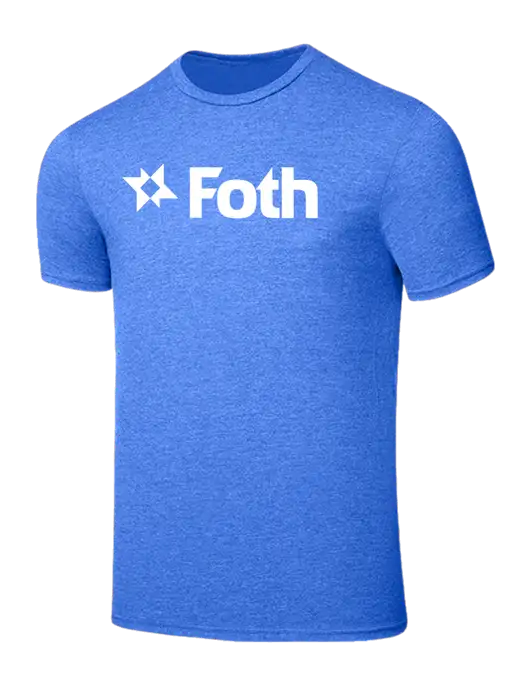 Seriously Soft Heathered Royal T-Shirt w/Foth Logo