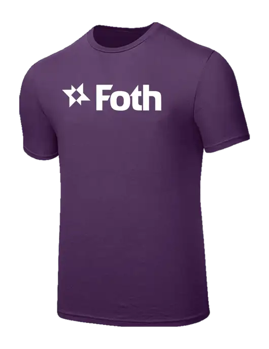 Seriously Soft Eggplant Purple T-Shirt w/Foth Logo