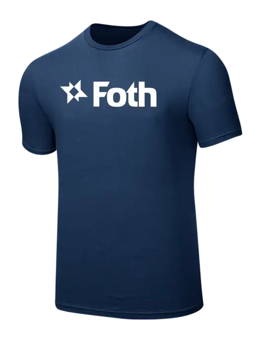 Seriously Soft Deep Slate Blue T-Shirt w/Foth Logo