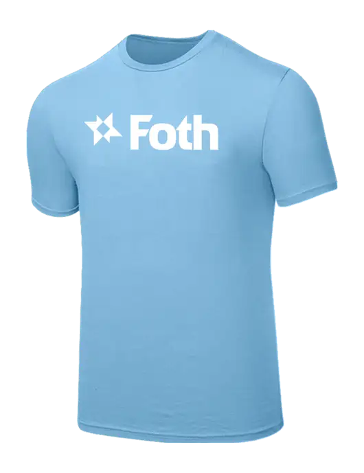 Seriously Soft Light Blue T-Shirt w/Foth Logo