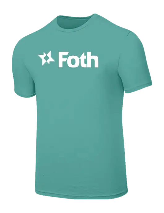 Seriously Soft Light Teal T-Shirt w/Foth Logo