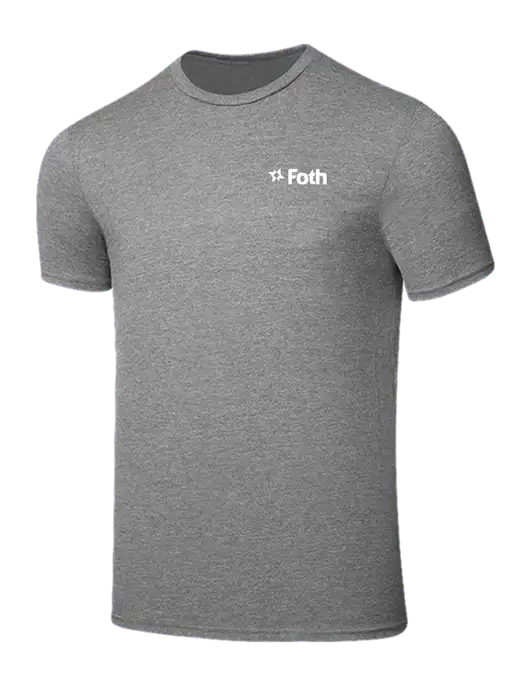 Seriously Soft Grey Frost T-Shirt w/Foth Logo