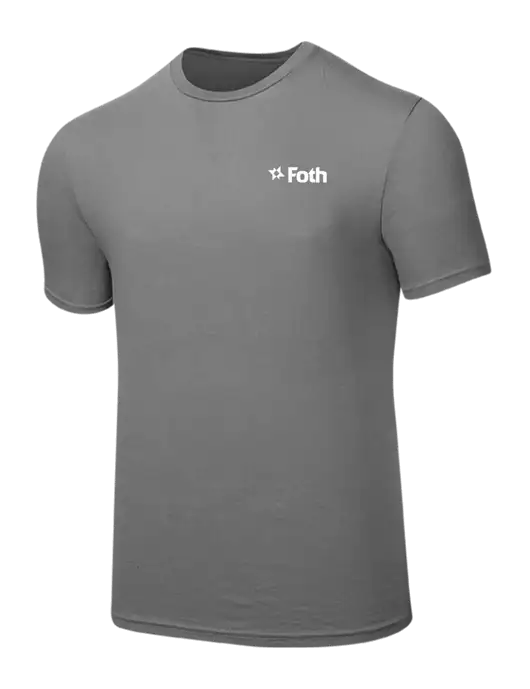 Seriously Soft Medium Grey T-Shirt w/Foth Logo