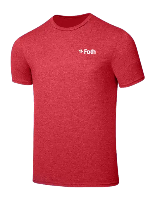 Seriously Soft Heathered Red T-Shirt w/Foth Logo