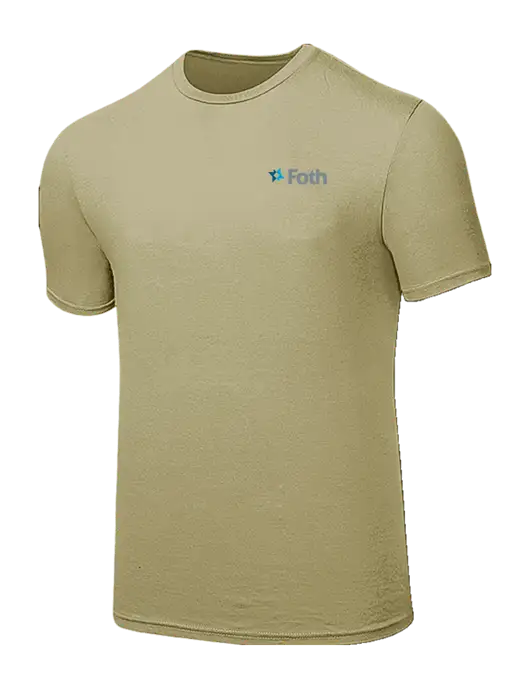 Seriously Soft Tan T-Shirt w/Foth Logo