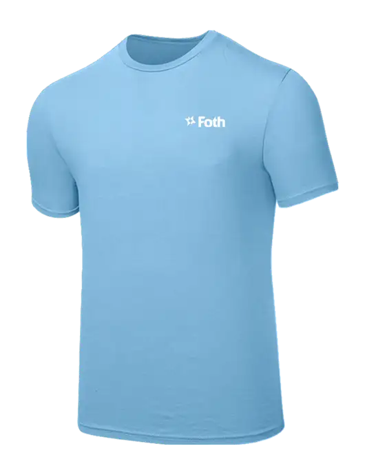 Seriously Soft Light Blue T-Shirt w/Foth Logo