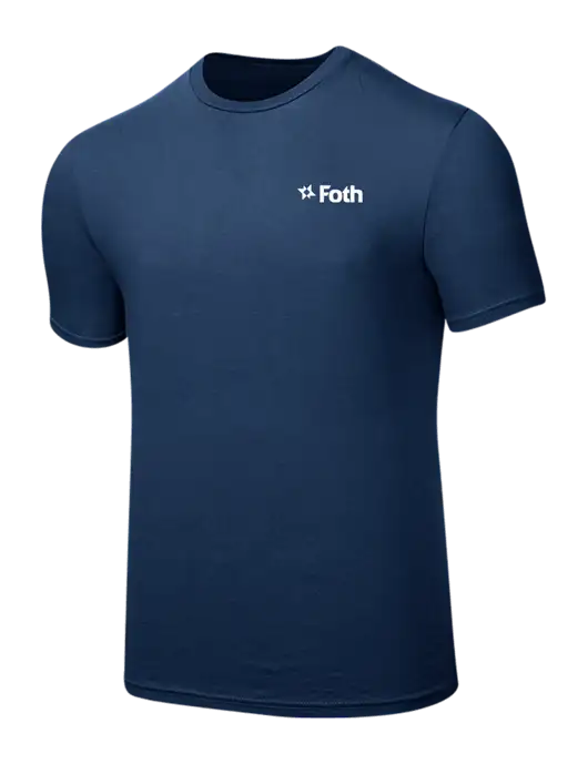 Seriously Soft Deep Slate Blue T-Shirt w/Foth Logo