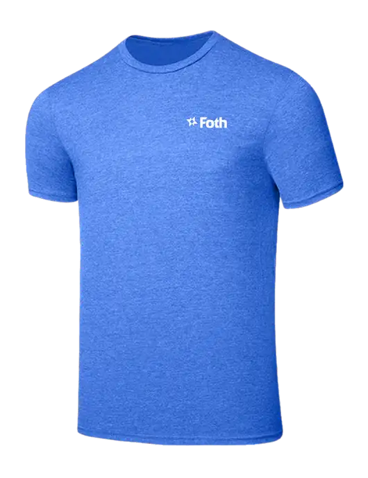 Seriously Soft Heathered Royal T-Shirt w/Foth Logo