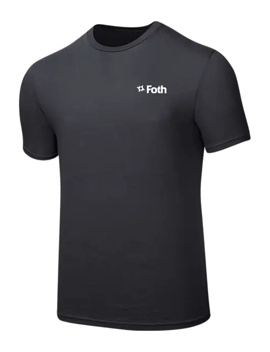 Seriously Soft Charcoal T-Shirt w/Foth Logo