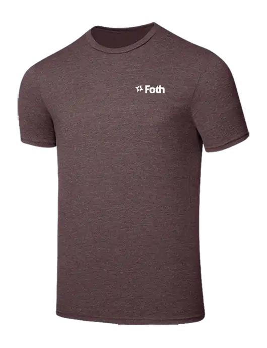 Seriously Soft Heathered Brown T-Shirt w/Foth Logo