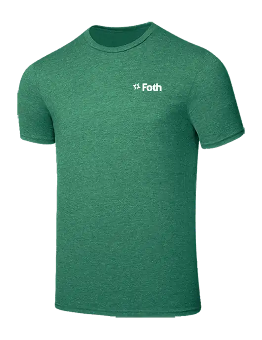 Seriously Soft Heathered Kelly Green T-Shirt w/Foth Logo