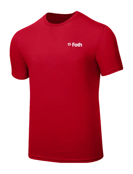 Seriously Soft Red T-Shirt w/Foth Logo