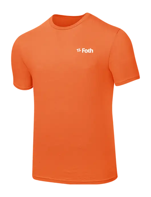 Seriously Soft Orange T-Shirt w/Foth Logo
