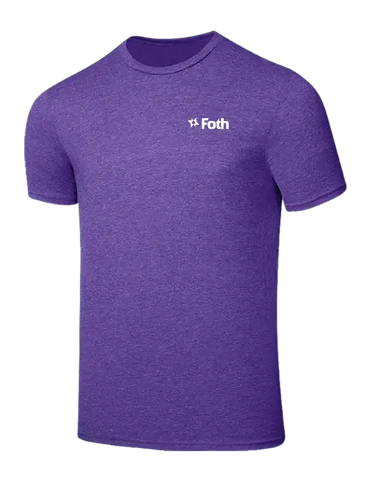 Seriously Soft Heathered Purple T-Shirt w/Foth Logo