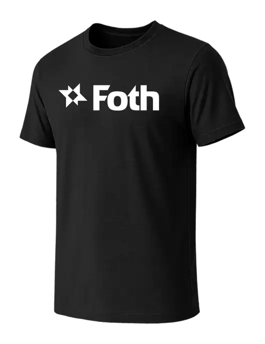 BELLA+CANVAS Black CVC Short Sleeve Tee w/Foth Logo