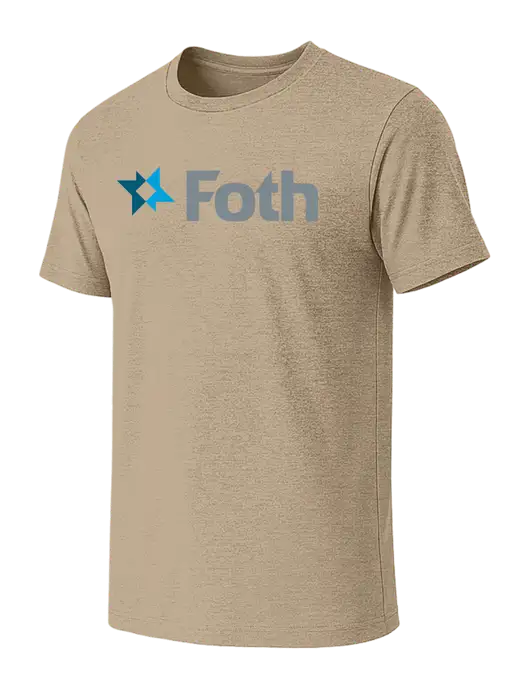 BELLA+CANVAS Heather Tan CVC Short Sleeve Tee w/Foth Logo