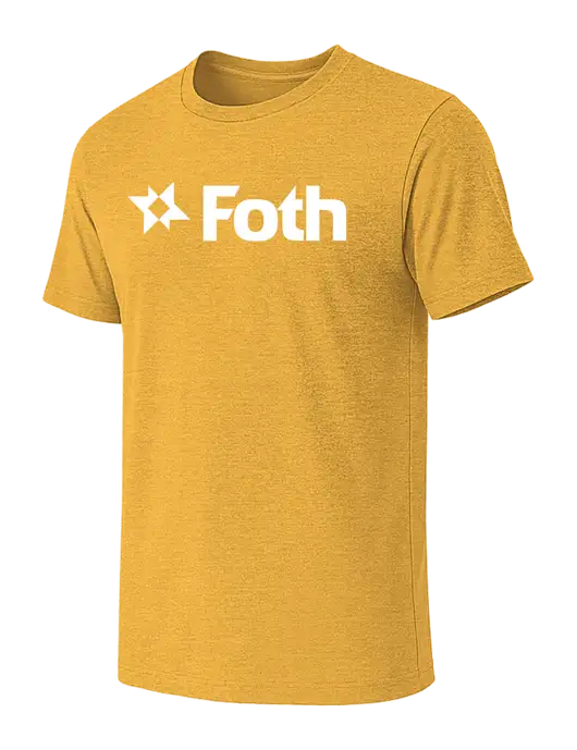 BELLA+CANVAS Heather Yellow Gold CVC Short Sleeve Tee w/Foth Logo