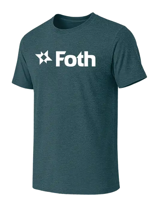 BELLA+CANVAS Heather Dark Teal CVC Short Sleeve Tee w/Foth Logo