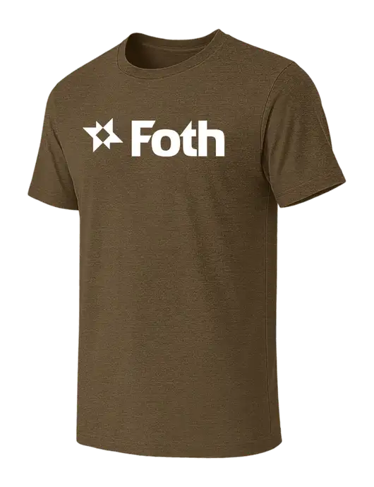 BELLA+CANVAS Heather Olive CVC Short Sleeve Tee w/Foth Logo